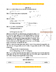 Đề thi cuối học kì 1 Toán 8 năm 2022 - 2023 - Đề 44