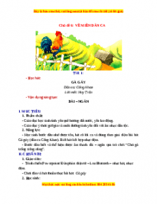 Giáo án Âm nhạc 1 Kết nối tri thức Về miền dân ca