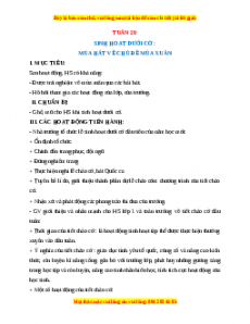 Giáo án HĐTN  1 Cánh diều Tuần 20