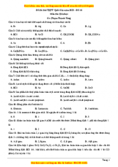 Đề thi thử THPT Quốc Gia môn Hóa có đáp án ( đề 16 ) - thầy Phạm Thanh Tùng