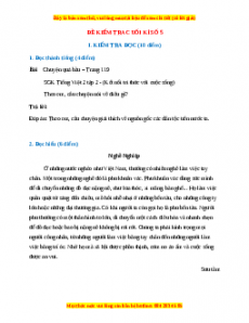 Đề thi cuối kì 2 Tiếng Việt lớp 2 Kết nối tri thức (Đề 5)