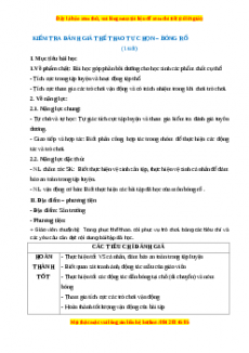 Giáo án Kiểm tra đánh giá thể thao tự chọn-Bóng rổ Giáo dục thể chất 2 Kết nối tri thức