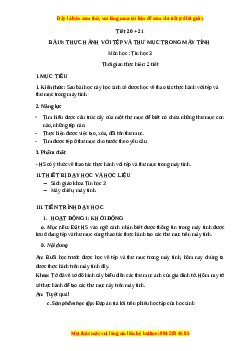 Giáo án Bài 9: Thực hành với tệp và thư mục trong máy Tin học 3 Kết nối tri thức