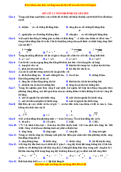 Đề thi thử Vật lí Sở Ninh Bình năm 2023