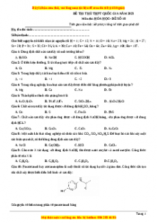 Đề thi THPT Quốc Gia Hóa năm 2023 Bookgol - Đề 18