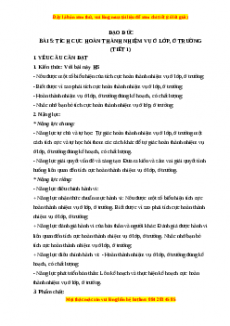 Giáo án Đạo đức 3 Chân trời sáng tạo Bài 5: Tích cực hoàn thành nhiệm vụ ở lớp, ở trường (Tiết 1)