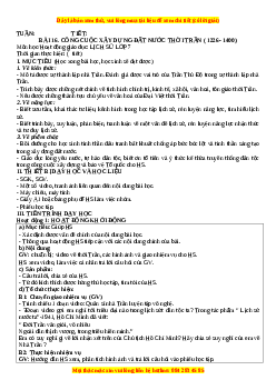 Giáo án Bài 16 Lịch sử 7 Cánh diều (2024): Công cuộc xây dựng đất nước thời Trần (1226-1400)