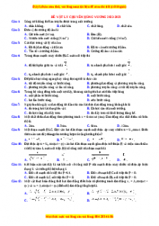 Đề thi thử Vật lí trường Chuyên Hùng Vương - Phú Thọ năm 2023