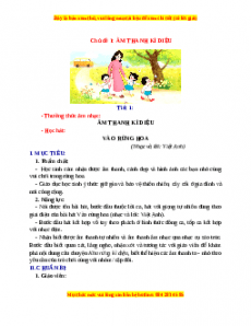 Giáo án Âm nhạc 1 Kết nối tri thức Âm thanh kì diệu