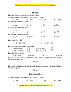 Bộ đề thi Toán 5 học kì 1 năm 2022 - 2023 - Đề 23