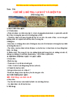 Giáo án Chủ đề 2 Địa lí 7 Cánh diều (2024): Đô thị: Lịch sử và hiện tại