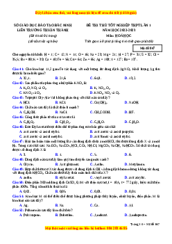 Đề thi thử Hóa học Liên trường Thuận Thành lần 1 năm 2023