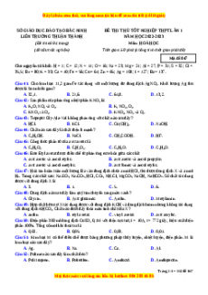 Đề thi thử Hóa học Liên trường Thuận Thành lần 1 năm 2023