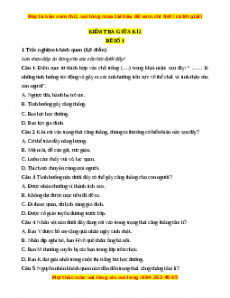 Đề thi giữa kì 2 GDCD 7 Cánh diều (Đề 1)