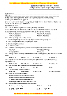Đề thi thử THPT Quốc Gia môn Hóa có đáp án ( đề 2 ) - thầy Phạm Thanh Tùng