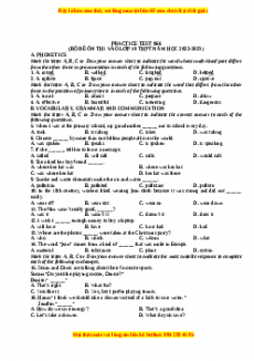 Đề luyện thi vào 10 môn Tiếng anh năm 2023 có đáp án (Đề 66)
