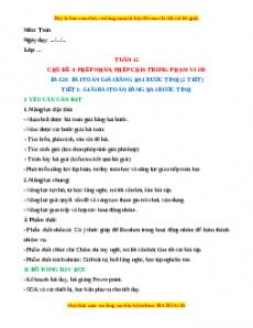 Giáo án Bài toán giải bằng hai bước Toán 3 Kết nối tri thức