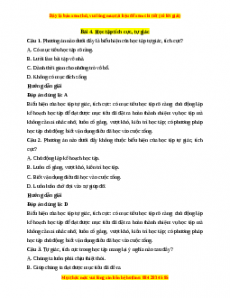 Trắc nghiệm Bài 4: Học tập tự giác, tích cực