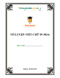 Vở luyện viết chữ in hoa