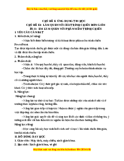 Giáo án Tin học 3 Cánh diều Bài 1: Em làm quen với phần mềm trình chiếu