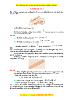 Bài toán thực tế ôn vào 10 Hình học - Chương 4