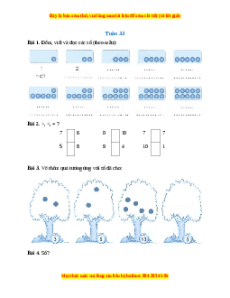 Bài tập cuối tuần Toán lớp 1 Tuần 33 Cánh diều (có lời giải)