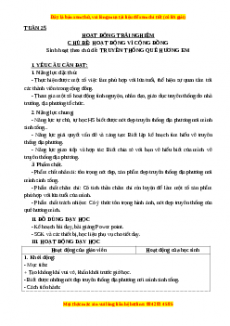 Giáo án Tuần 25: Truyền thống quê hương em Hoạt động trải nghiệm 3 Kết nối tri thức