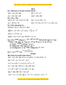 Đề thi giữa kì 1 Toán 8 năm 2023 - Đề 92