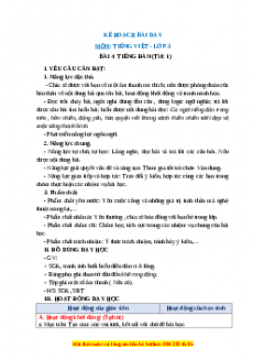 Giáo án Tiếng đàn Tiếng việt 3 Chân trời sáng tạo