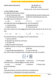 Đề thi học kì 1 Vật lí 9 năm 2023 Phòng GD_ĐT Ninh Phước