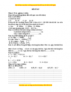 Đề thi Toán lớp 4 cuối kì 2 (Đề 47)