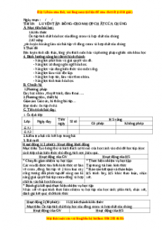 Giáo án Hóa học 12 học kì 2 Tiết 59: Luyện tập: Đồng - Crom - Hợp chất của chúng