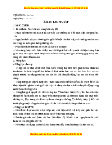 Giáo án Bài 44 KHTN 6 Kết nối tri thức (2024): Lực ma sát