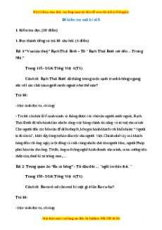 Đề thi cuối kì 1 Tiếng Việt lớp 4 (Đề 8)