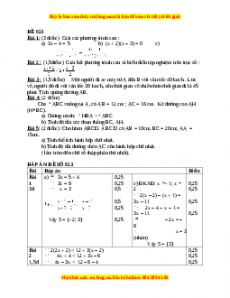 Đề thi cuối học kì 2 Toán 8 năm 2022 - 2023 - Đề 23