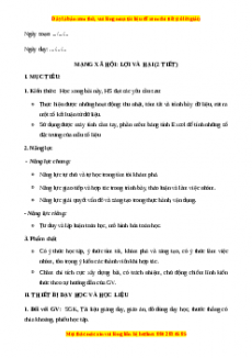 Giáo án Mạng xã hội lợi và hại Toán 10 Kết nối tri thức