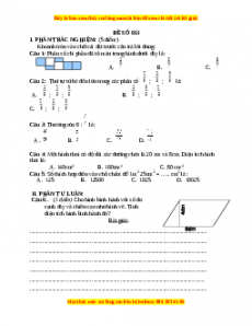Đề thi Toán lớp 4 cuối kì 2 (Đề 33)