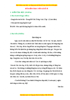 Đề thi cuối kì 1 Tiếng Việt lớp 2 Cánh diều (Đề 15)