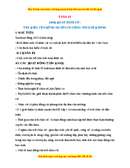 Giáo án HĐTN  1 Cánh diều Tuần 15