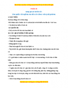 Giáo án HĐTN  1 Cánh diều Tuần 15