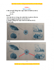 Giải Tiếng việt lớp 1 (Dành cho buổi học thứ hai)