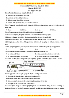 Đề thi thử THPT Quốc Gia môn Sinh học có đáp án ( đề 13 ) - thầy Nguyễn Đức Hải