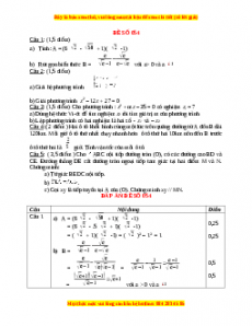 Đề thi Toán 9 học kì 2 năm 2022 - 2023 - Đề 54