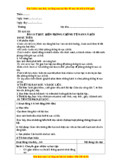 Giáo án GDCD 7 Bài 11 (Cánh diều): Thực hiện phòng chống tệ nạn xã hội