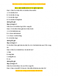 Trắc nghiệm Bài 2: Đặc điểm dân cư, xã hội châu Âu