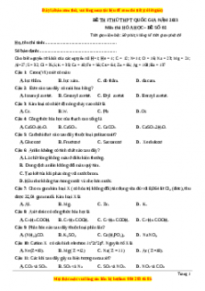 Đề thi THPT Quốc Gia Hóa năm 2023 Bookgol - Đề 2