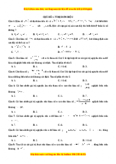 250 bài tập vận dụng, vận dụng cao kì 1 Toán 12 - Lê Văn Đoàn