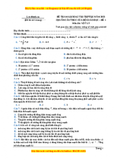 Bộ 30 đề thi THPT Quốc gia Vật lí năm 2023 - sách Lovebook