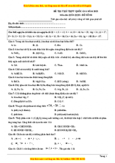 Đề thi THPT Quốc Gia Hóa năm 2023 Bookgol - Đề 6