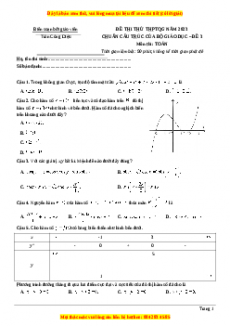 Đề thi thử THPT Quốc Gia môn Toán có đáp án (đề 3 ) - thầy Trần Công Diệu